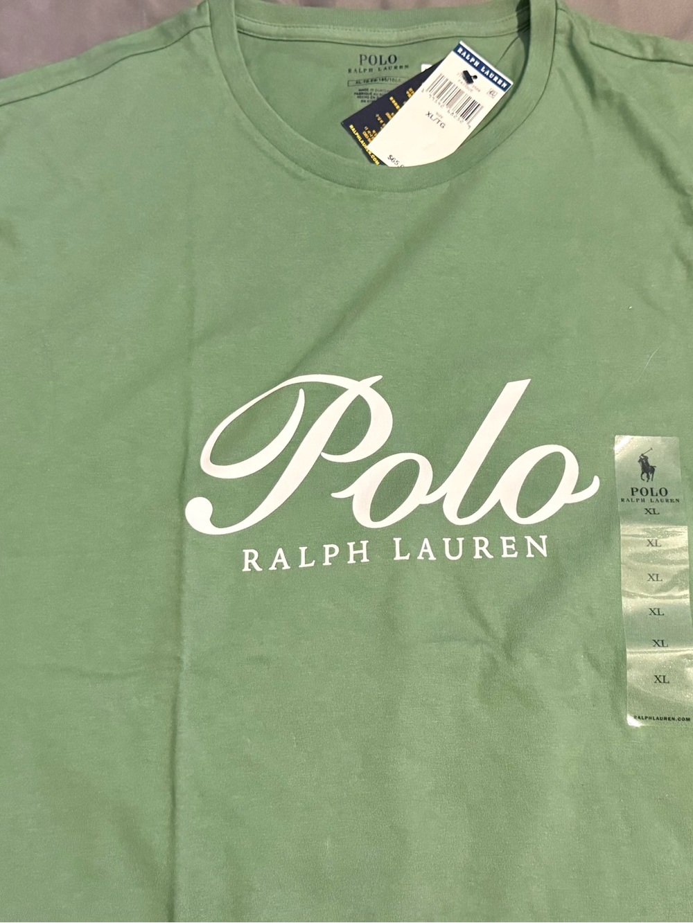 Ralph Lauren Green Logo Crew Neck Tee